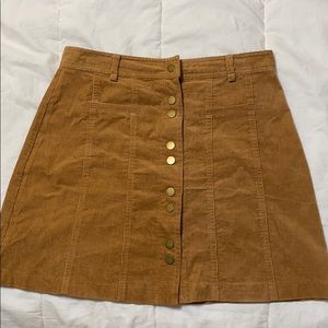 A-line corduroy skirt